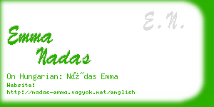 emma nadas business card